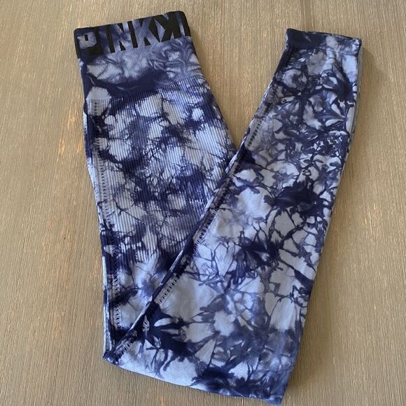 Pink Victoria's Secret  Ultimate Blue Tie Dye Tight Leggings Women’s Size S - Picture 13 of 13